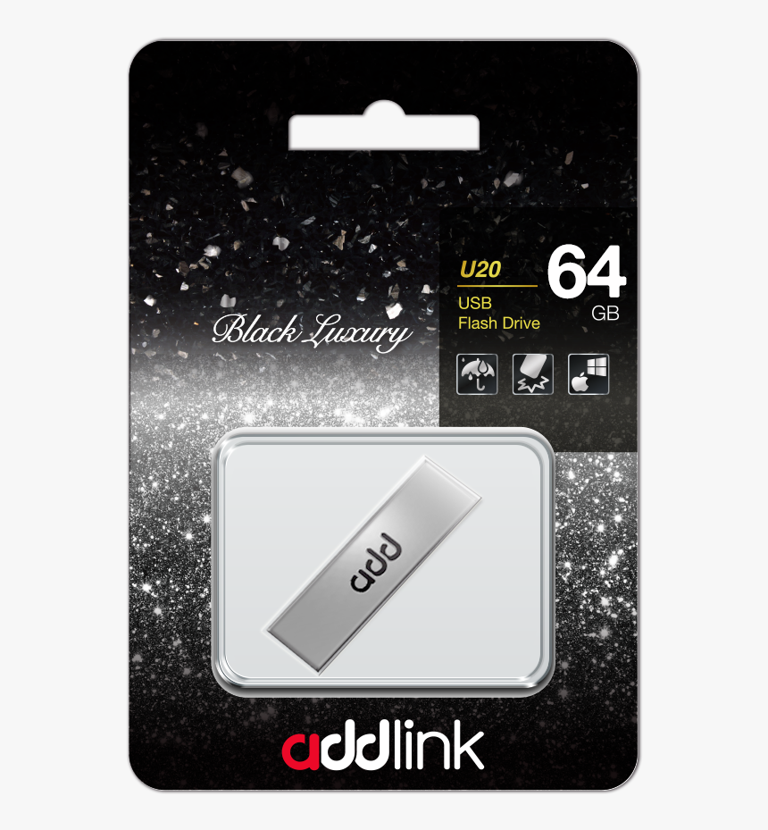Addlink U20 16gb Usb Flash Drive 2.0 Titanium, HD Png Download, Free Download