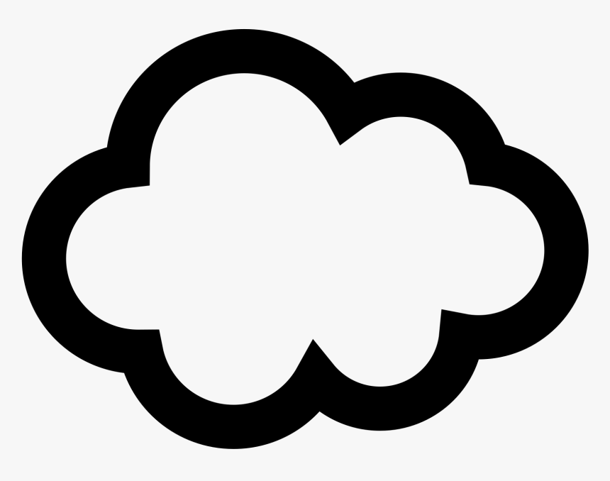 Sun And Clouds Png Black And - Cloud Icon Png, Transparent Png, Free Download