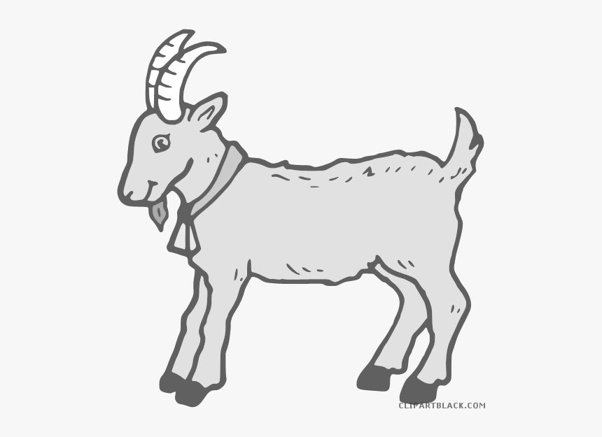 Art,cow Goat Family,goat Antelope,clip And White,coloring - Goat Clipart Black And White, HD Png Download, Free Download