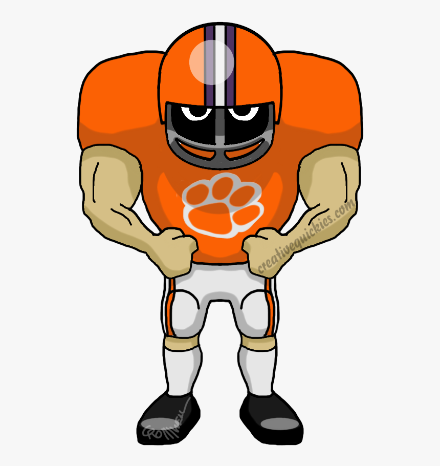 Clemson South Carolina Tigers - Clemson Football Player Cartoon, HD Png Download, Free Download