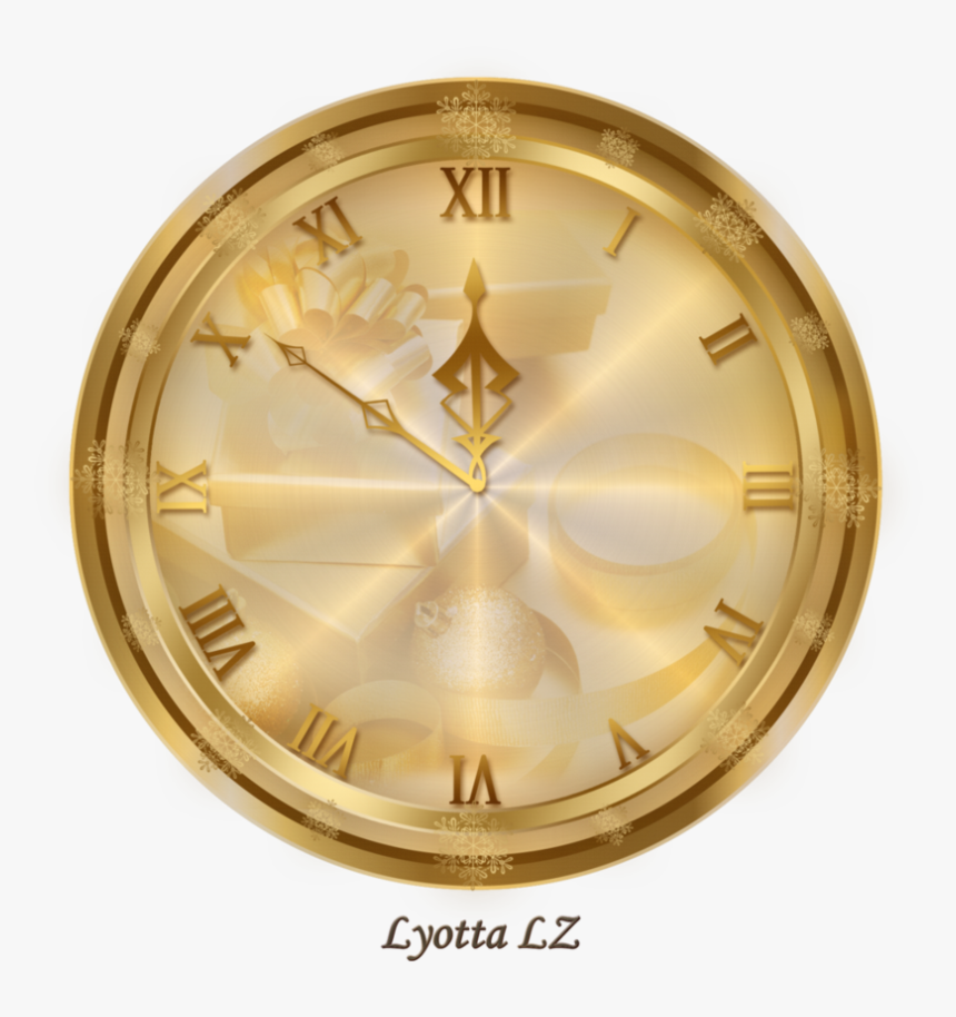 Gold Clock Png, Transparent Png, Free Download