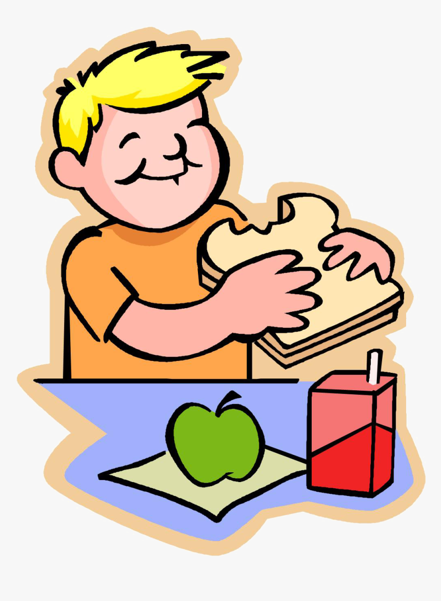 Lunch Clipart Snack - Eat Lunch Clipart, HD Png Download, Free Download