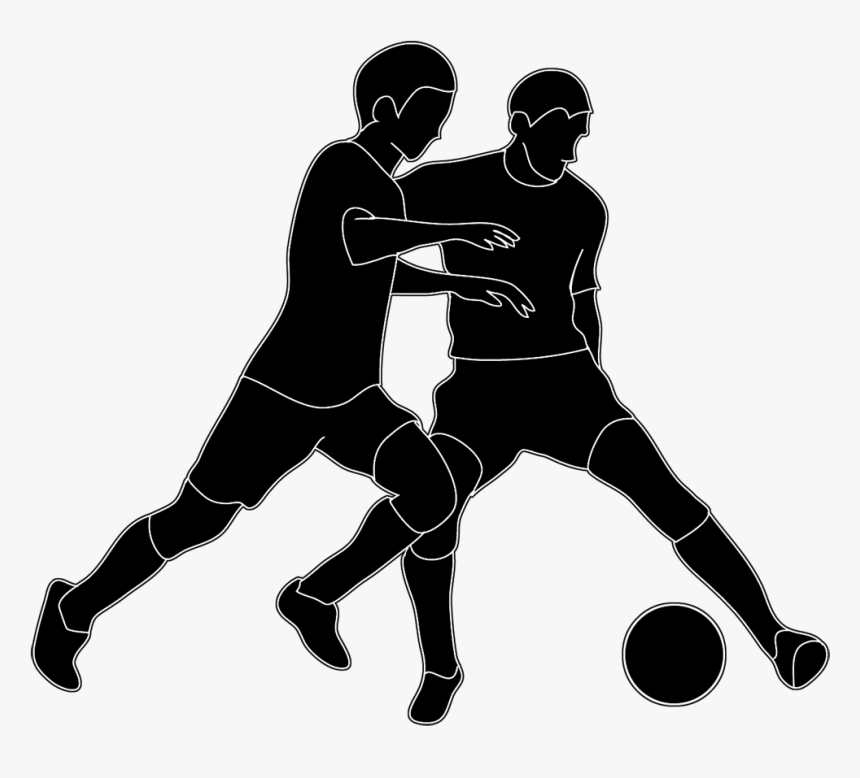 Football Player Football Team Statistical Association - People Playing Football Silhouette, HD Png Download, Free Download