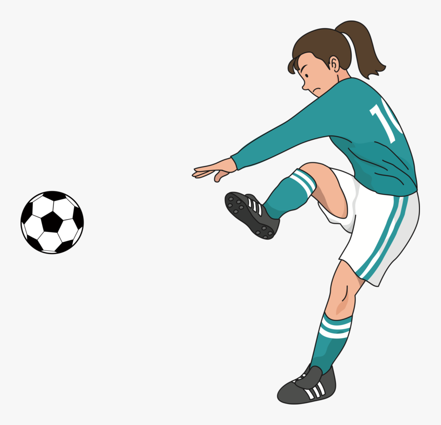 Woman Playing Football Clipart, HD Png Download, Free Download