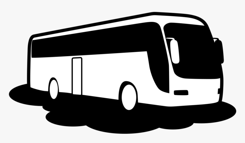 City Bus Png Black And White - Black And White Bus, Transparent Png, Free Download