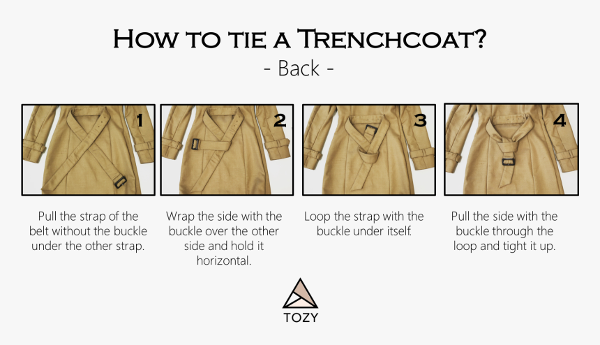 In The Back - Trench Coat Back Tie, HD Png Download, Free Download