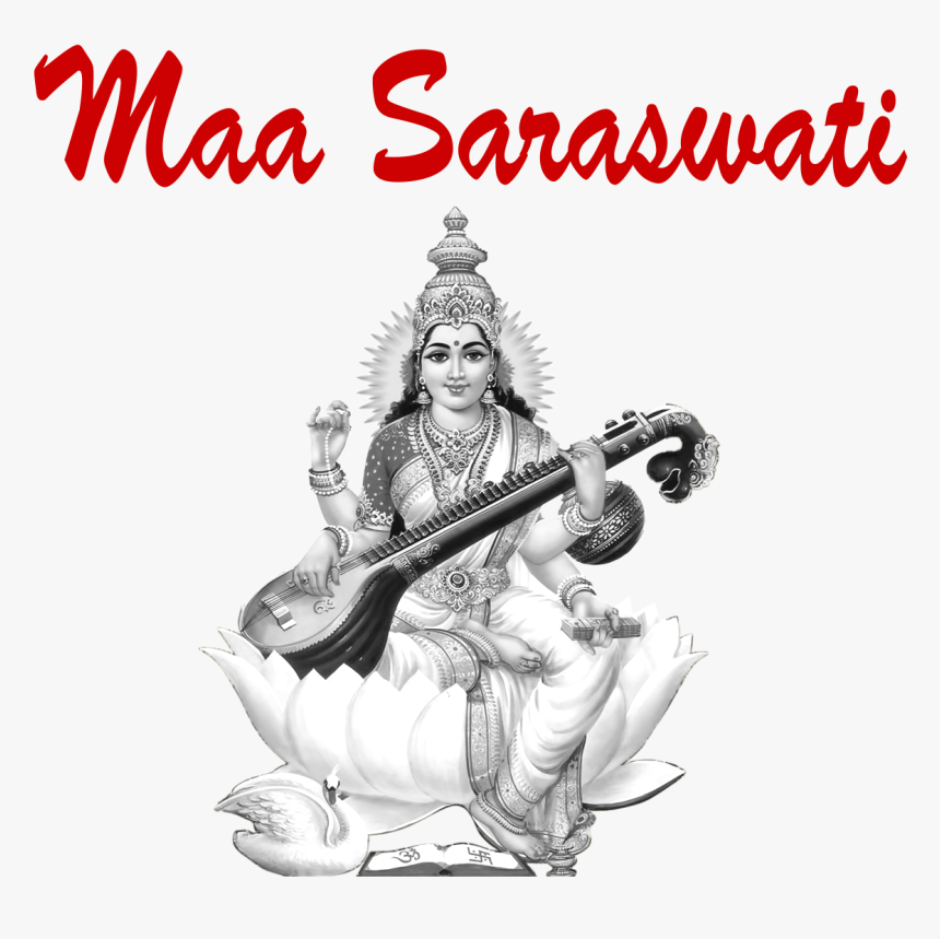 Saraswati Puja 2019 Png Free Image Download - Saraswati Images Hd Png, Transparent Png, Free Download