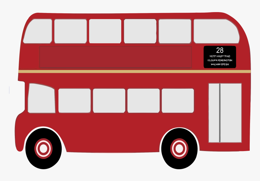Bus Drawing Double Decker - Double Decker Bus Drawing, HD Png Download, Free Download