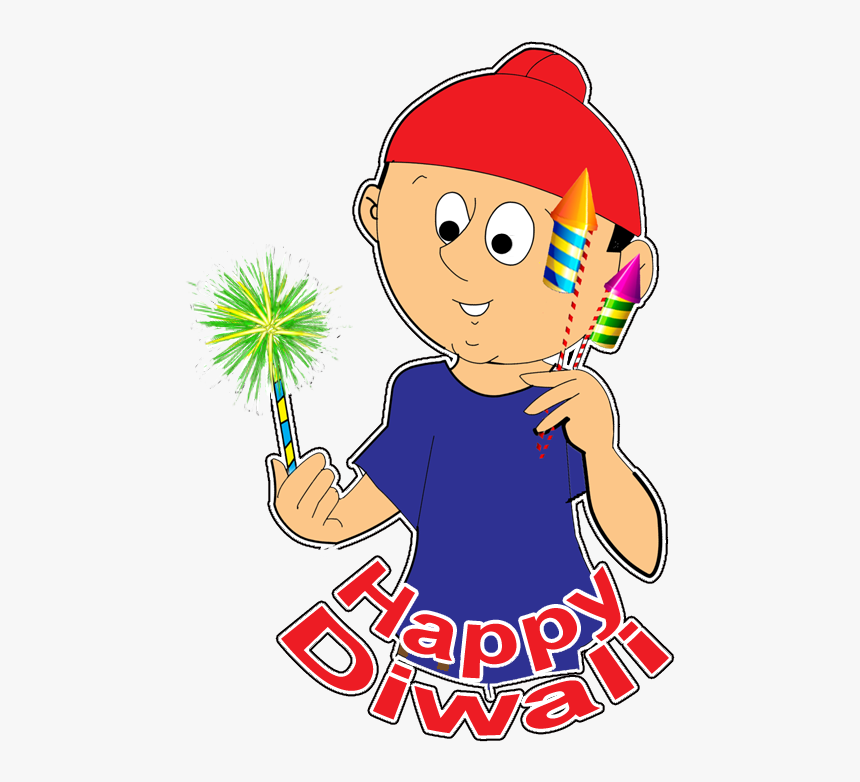 Happy Diwali Cartoon Stickers - Cartoon Picture On Diwali, HD Png Download, Free Download