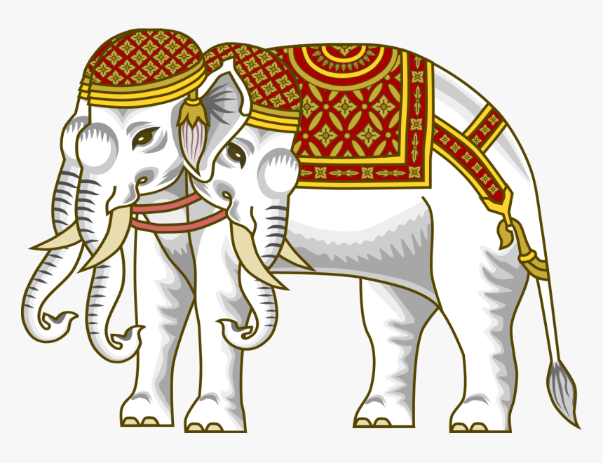 The Airavata , Vehicle Of The Hindu God Indra, Depicted - Airavat Elephant, HD Png Download, Free Download