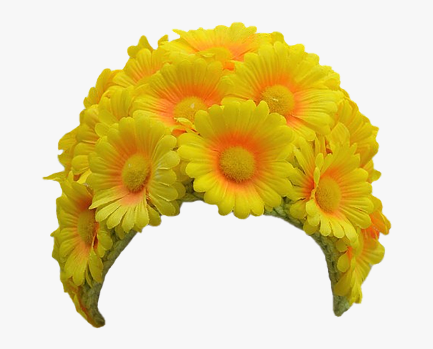 Daisy Marigold Head Crown Hair Band Bloom Flower Border - Flower Hair Band Png, Transparent Png, Free Download