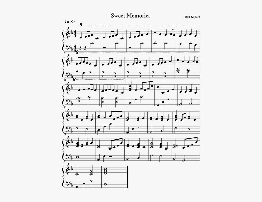 Sweet Memory Free Piano, HD Png Download, Free Download