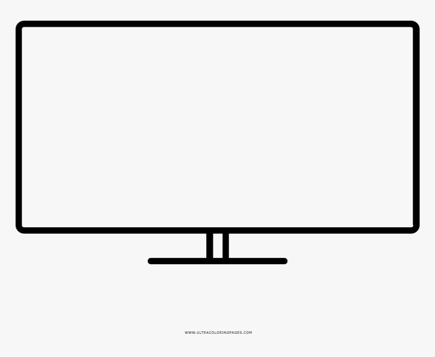 Widescreen Tv Coloring Page - Coloring Picture Of Rectangle, HD Png Download, Free Download