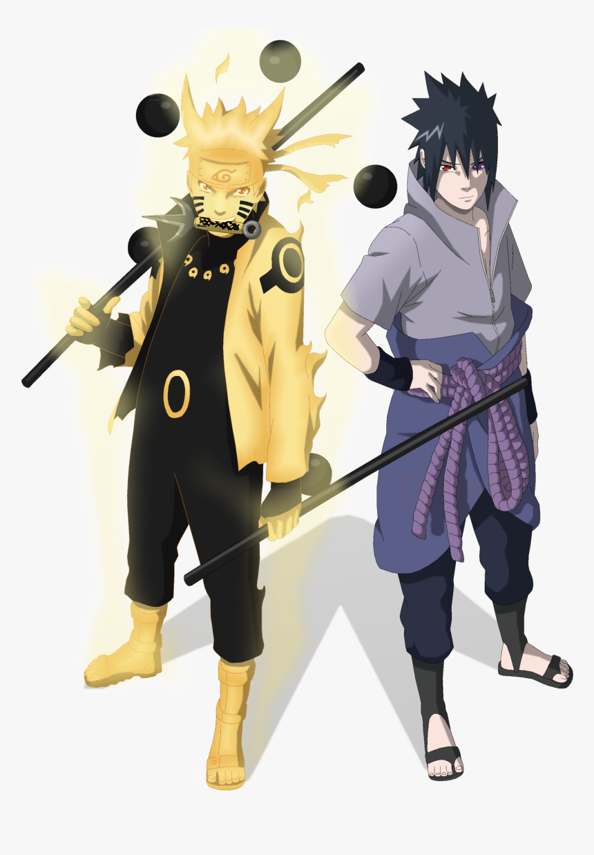 Transparent Sasuke - Sasuke Rinnegan And Naruto Six Paths, HD Png Download, Free Download