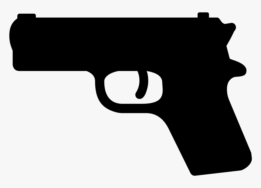 Gun Emoji , Png Download - Gun Silhouette, Transparent Png, Free Download