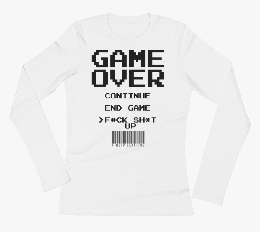 Game Over Women"s Long Sleeve T-shirt - Long-sleeved T-shirt, HD Png Download, Free Download