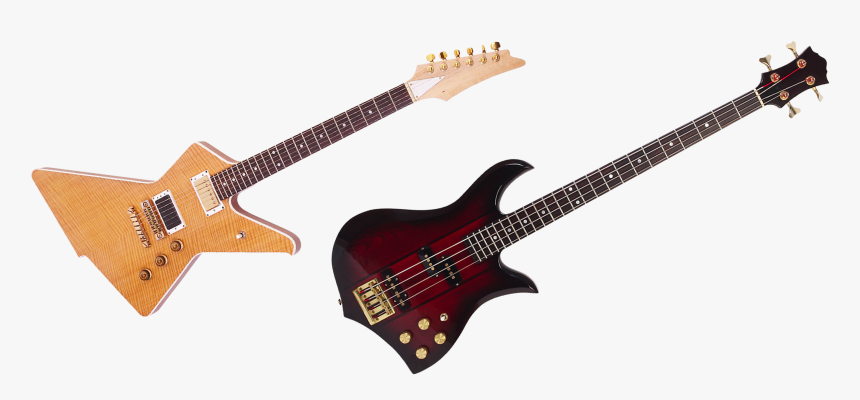 Ibanez Destroyer & Unidentified Triple Cutaway Bass - Guitarra Norteña Roja Png, Transparent Png, Free Download