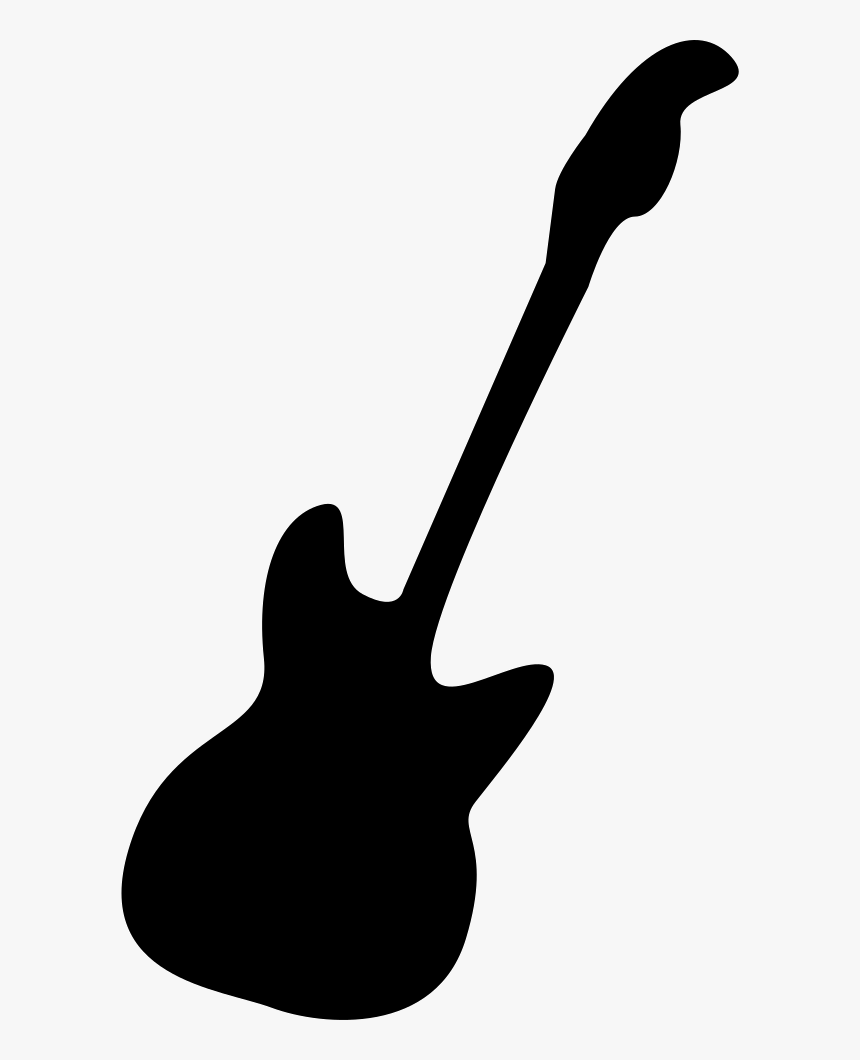 Electric Bass Guitar Silhouette - Guitar Silhouette V Png, Transparent Png, Free Download