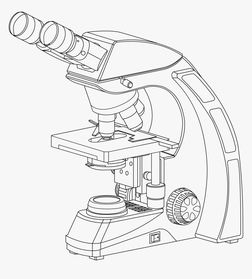 Collection Of High - Pencil Compound Microscope Drawing, HD Png Download, Free Download