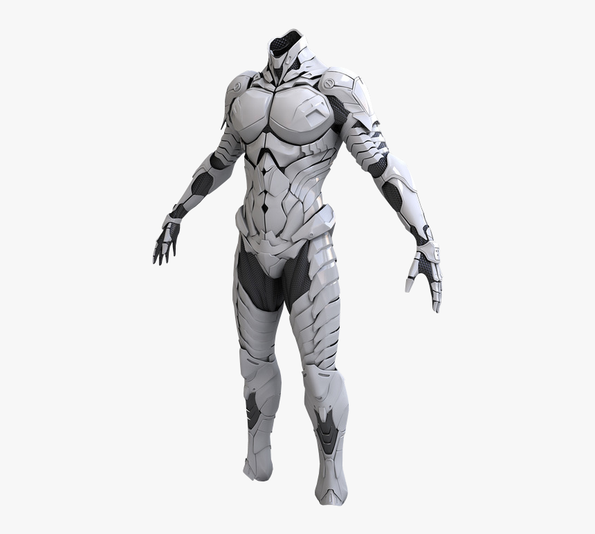 Man In Futuristic Armor Png - White Sci Fi Armor, Transparent Png, Free Download