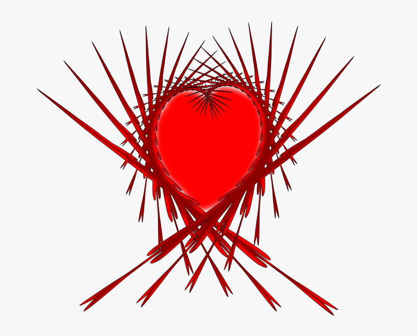 Heart, Cartoon, Design, Spikes, Love - Heart, HD Png Download, Free Download