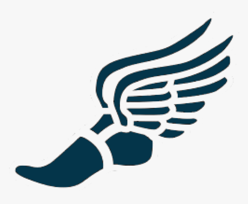 Track & Field Clip Art Foot Track Spikes Running - Track And Field Winged Foot, HD Png Download, Free Download