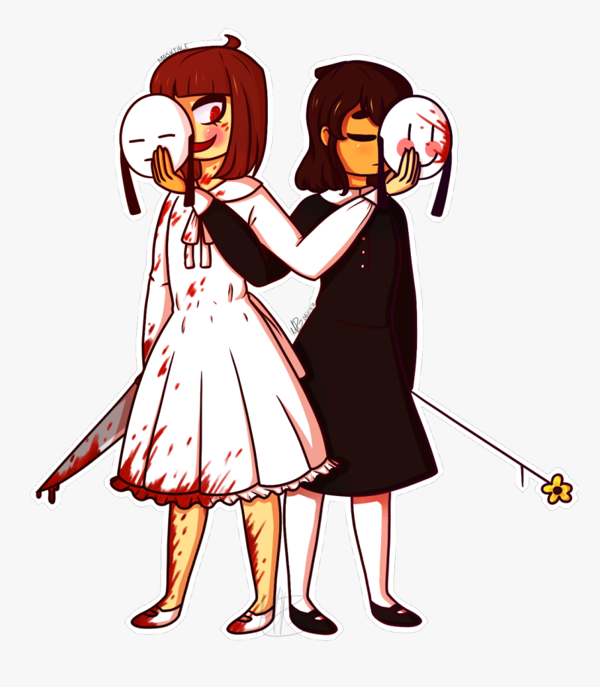 Undertale Clothing Woman Cartoon Vertebrate Fictional - Frisk And Chara Mask, HD Png Download, Free Download