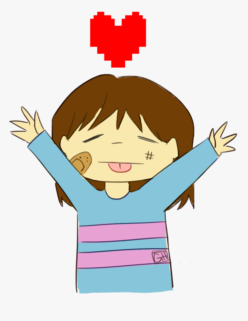 Frisk Sticker Original - Cartoon, HD Png Download, Free Download