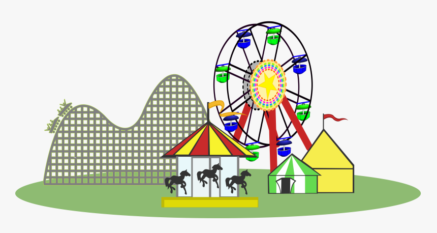 Transparent Roller Coaster Cart Clipart - Amusement Park Clipart Png, Png Download, Free Download