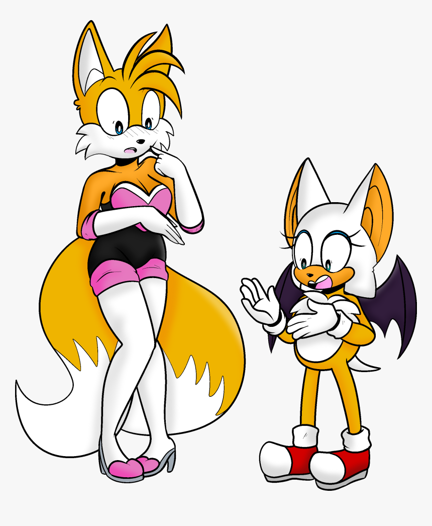 Tails With Rouge Body, HD Png Download, Free Download