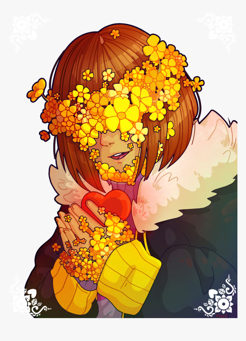 Flowers, Frisk, And Undertale Image, HD Png Download, Free Download