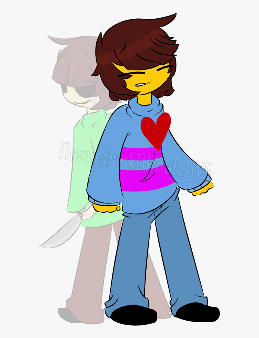 Frisk And Chara Random By Themetrick Fnaflove - Drawing Frisk Chara Undertale, HD Png Download, Free Download