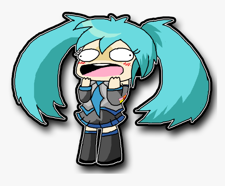 Miku Omg Face By Derp-girl2001 - Omg Miku, HD Png Download, Free Download