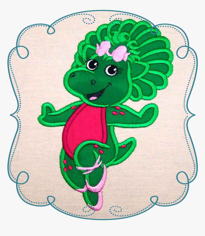 Barney Aplique Machine Embroidery Design Pattern Instant - Barney Embroidery Designs, HD Png Download, Free Download