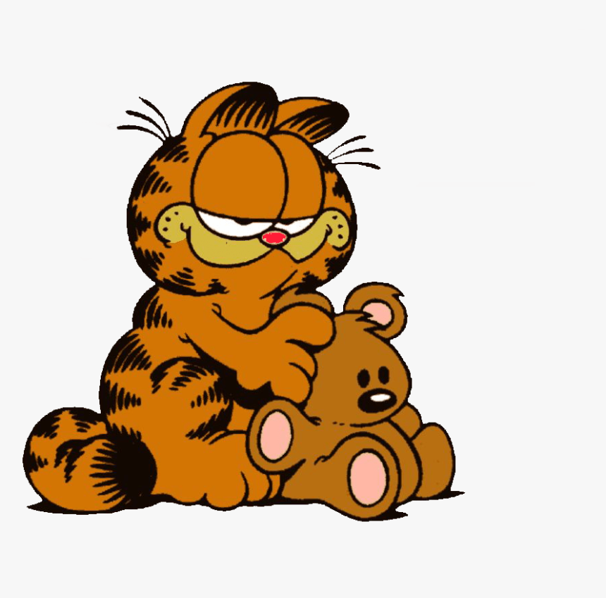 Garfield And Pet - Garfield And Teddy Bear, HD Png Download, Free Download