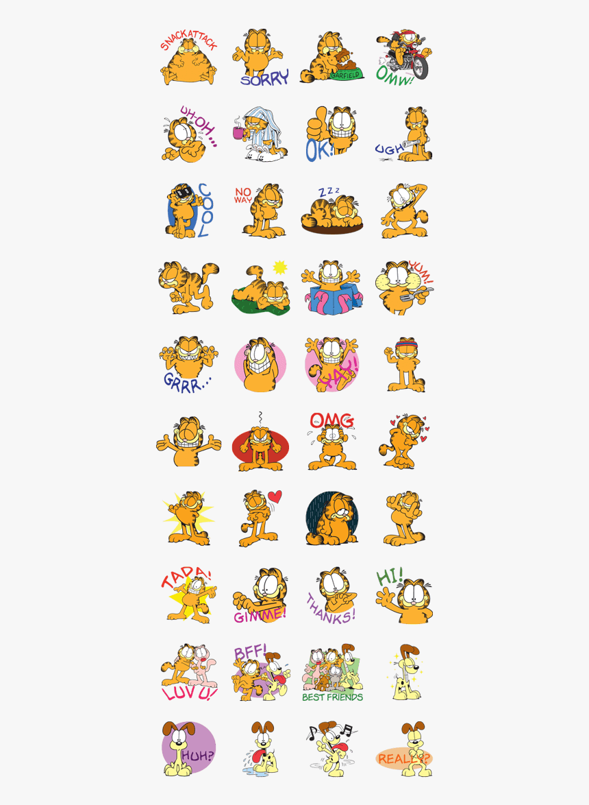 Garfield Stickers For Whatsapp, HD Png Download, Free Download