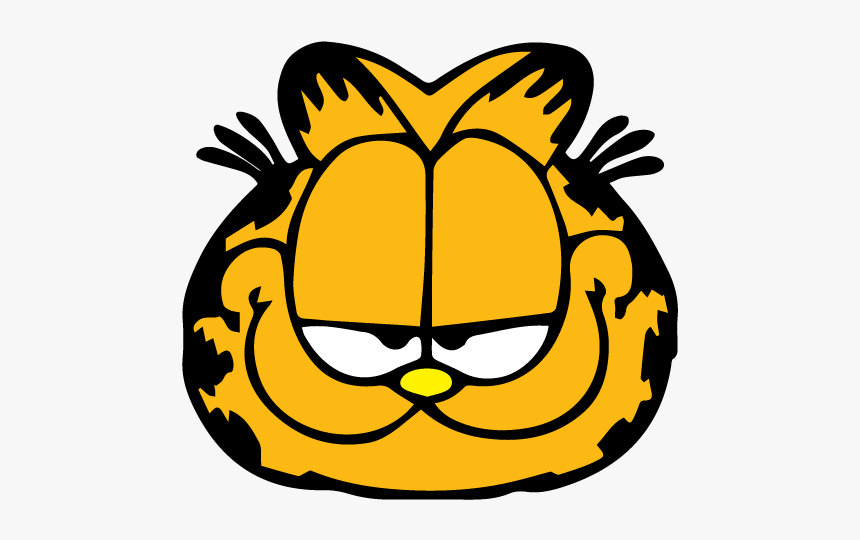 Pawprint Clipart Garfield - Garfield Black And White, HD Png Download, Free Download