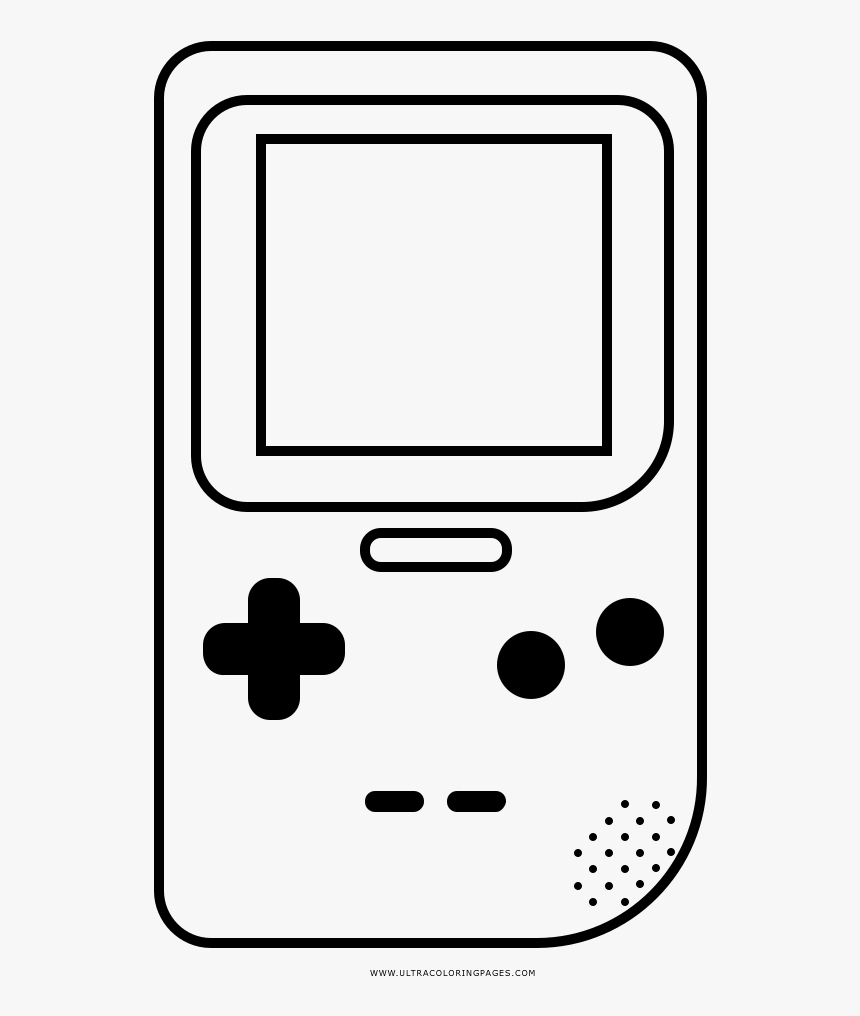 Gameboy Coloring Page - Game Boy Coloring Pages, HD Png Download - kindpng