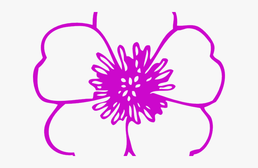 Pink Flower Clipart 2 Flower - Poppy Flower Black And White, HD Png Download, Free Download