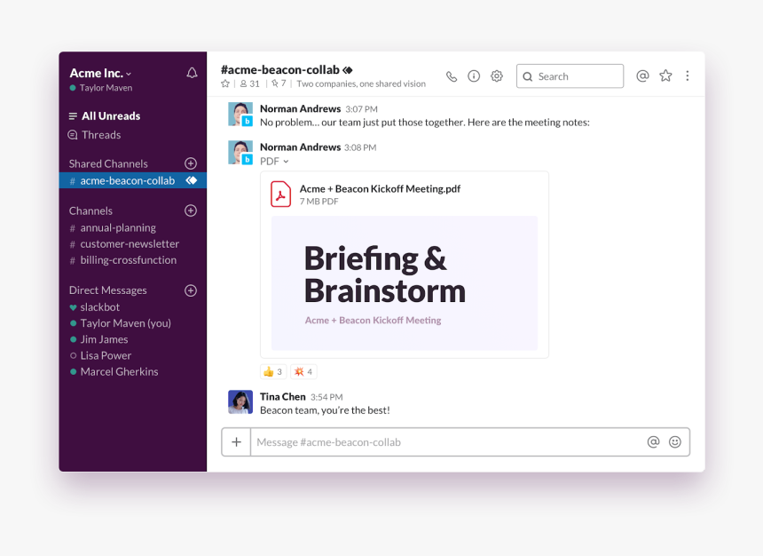 Slack Frontier Collab - Slack Shared Channel Example, HD Png Download, Free Download