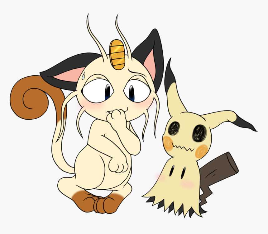 “i Ship Team Rocket"s Meowth And Mimikyu - Mimikyu And Meowth, HD Png Download, Free Download