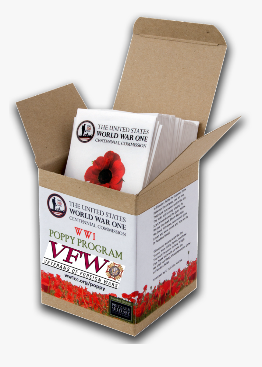 Poppy Box Vfw - World War 1 Poppy Seed Packets, HD Png Download, Free Download