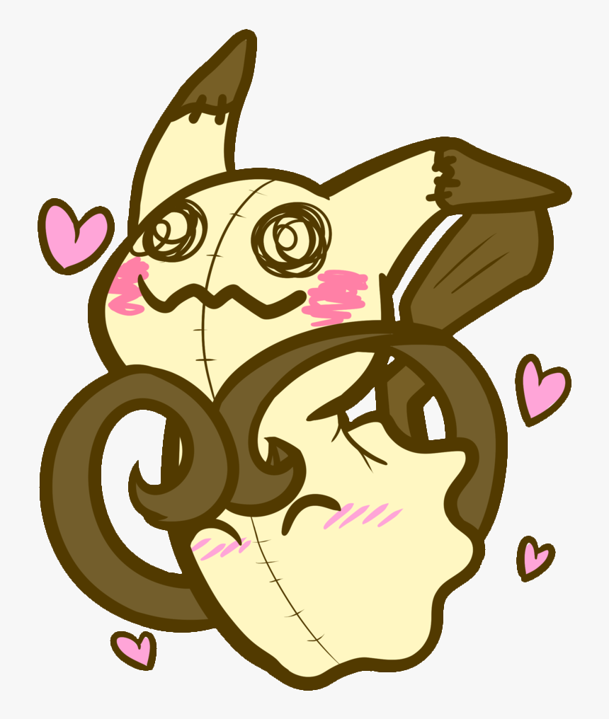 #pokemon #pikachu #mimikyu #love #loveyou #heart #colorful - Mimikyu Love, HD Png Download, Free Download