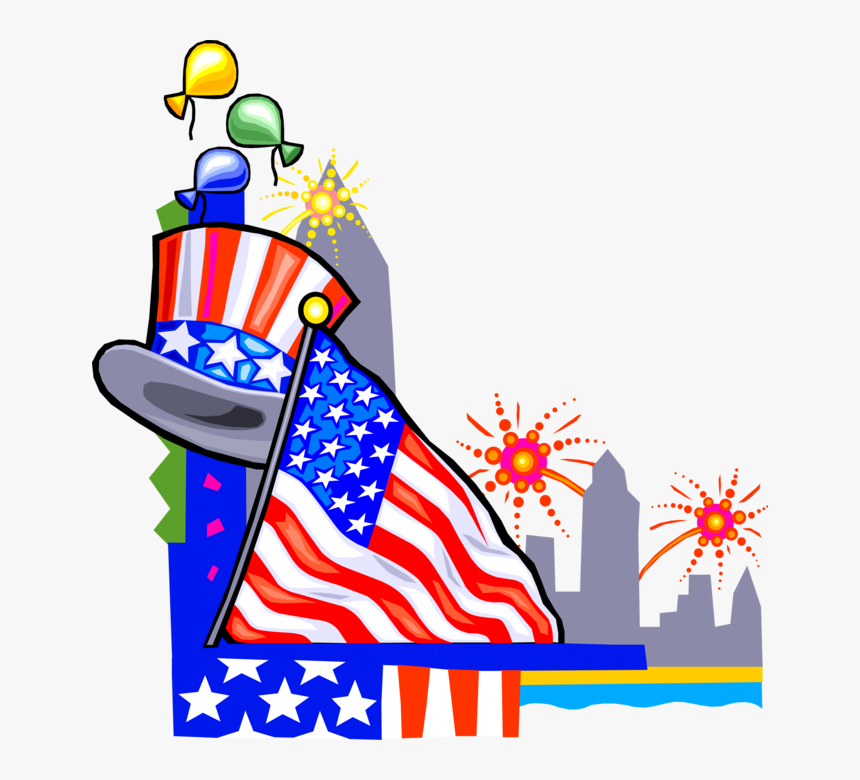 Vector Illustration Of Independence Day 4th Fourth - Gif Labor Day Clipart, HD Png Download, Free Download