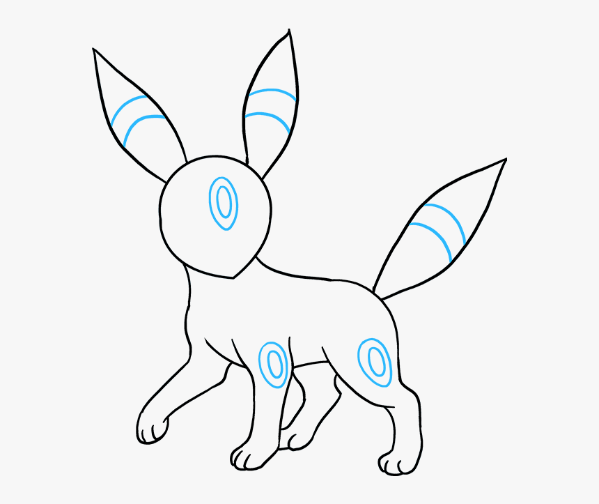 How To Draw Umbreon - Draw Umbreon Pokemon, HD Png Download, Free Download