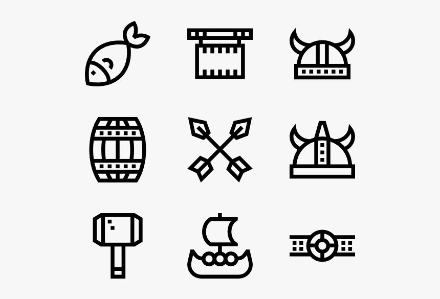 Viking Outline - Trip Icon Png, Transparent Png, Free Download