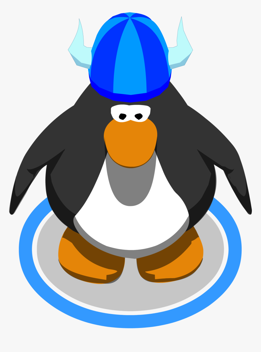 Blue Fuzzy Viking Helmet - Club Penguin Pumpkin Head, HD Png Download, Free Download