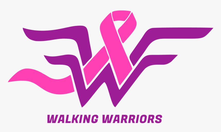 Walking Warriors Logo In Pink And Purple Incorporates - Breast Cancer Warrior Png, Transparent Png, Free Download