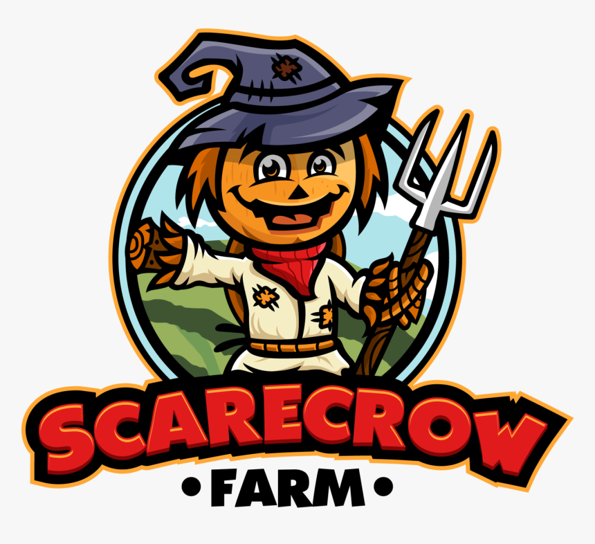 Farm Clipart Birthday Party - Scarecrow Field Cartoon, HD Png Download, Free Download