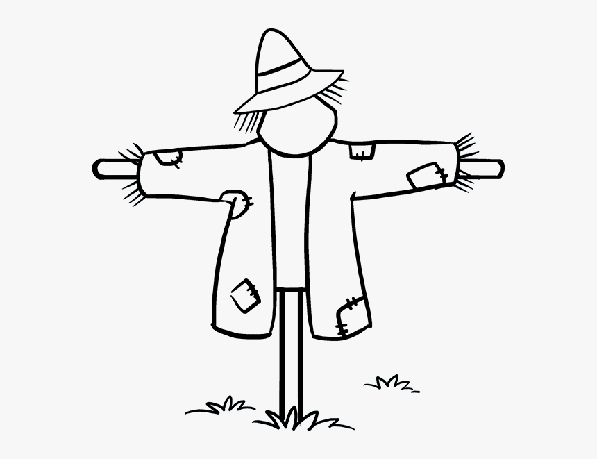 How To Draw Scarecrow - Draw A Scarecrow, HD Png Download, Free Download